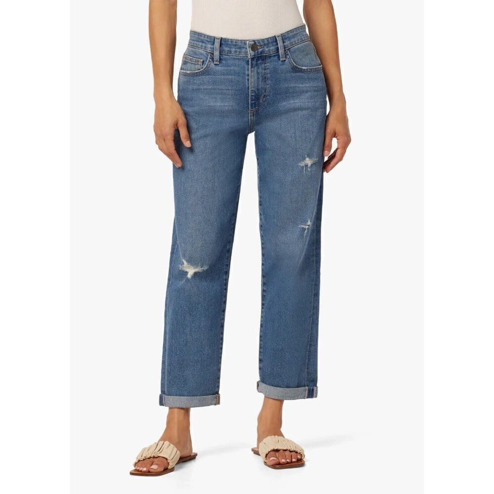 Joes Jeans The Niki Mid Rise Boyfriend Jeans Size 26 Medium Wash Minnie